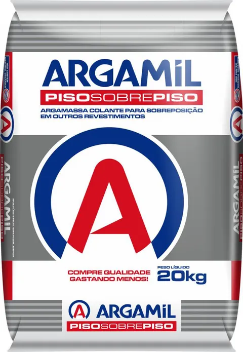 Saco de argamassa colante Argamil Piso Sobre Piso, 20 kg.